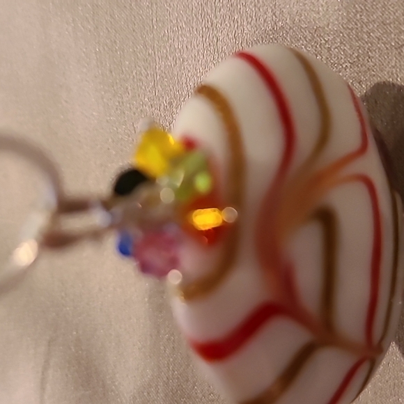 Glass circle sterling silver necklace - Picture 7 of 8